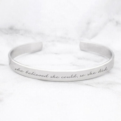 Buy Engraved Cuff Bangle Bracelet