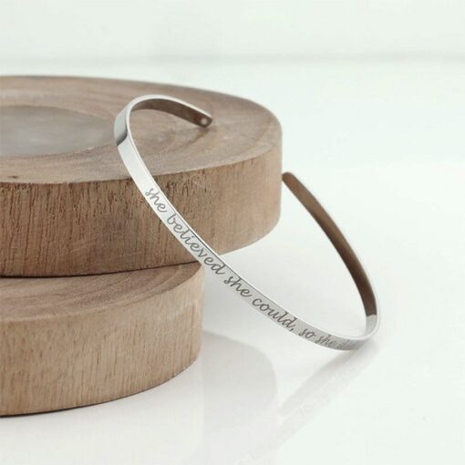 Buy Engraved Cuff Bangle Bracelet