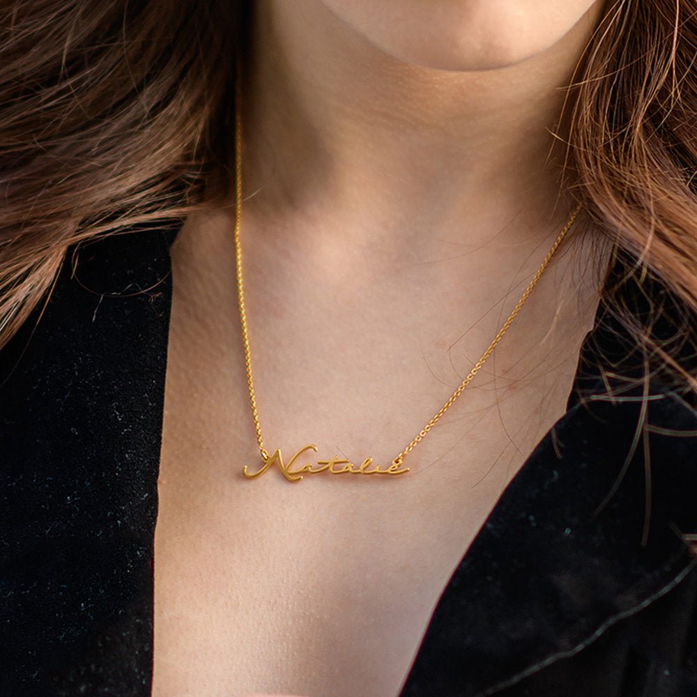 SIGNATURE NAME NECKLACE - GOLD PLATED